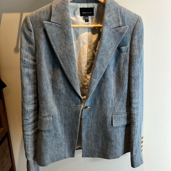 Judith & Charles Chambray/denim blazer. Beautifully made in Portugal. Size 6 - Picture 1 of 4
